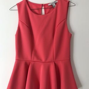 Forever 21 Coral Peplum